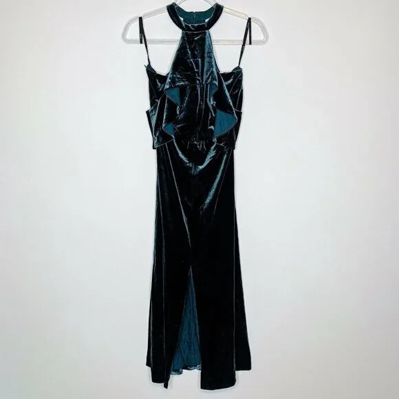 faux leather off shoulder dress Miss Circle Women Bellis Black Fur Trim Mesh Panel Off-Shoulder Midi Dress